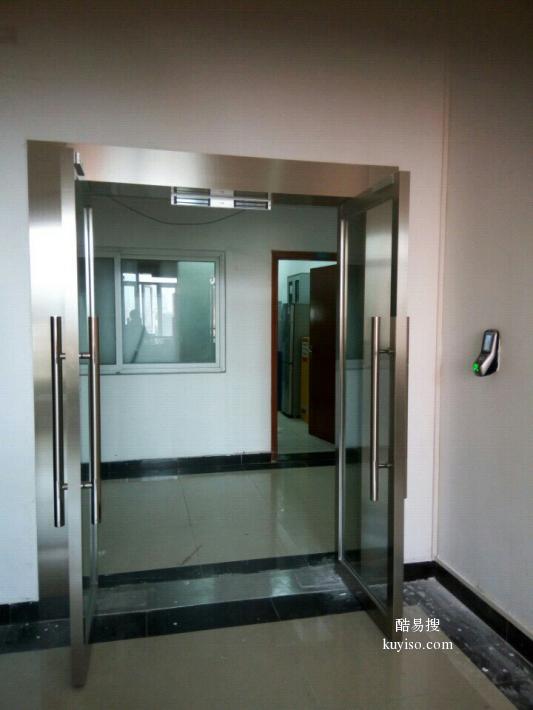 天津安装自动玻璃门，不锈钢玻璃门定做
