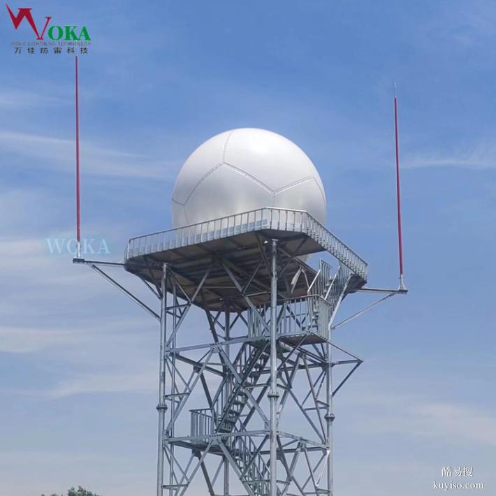 航管雷达站无源透波型避雷针 14米抗干扰玻璃纤维升降避雷针