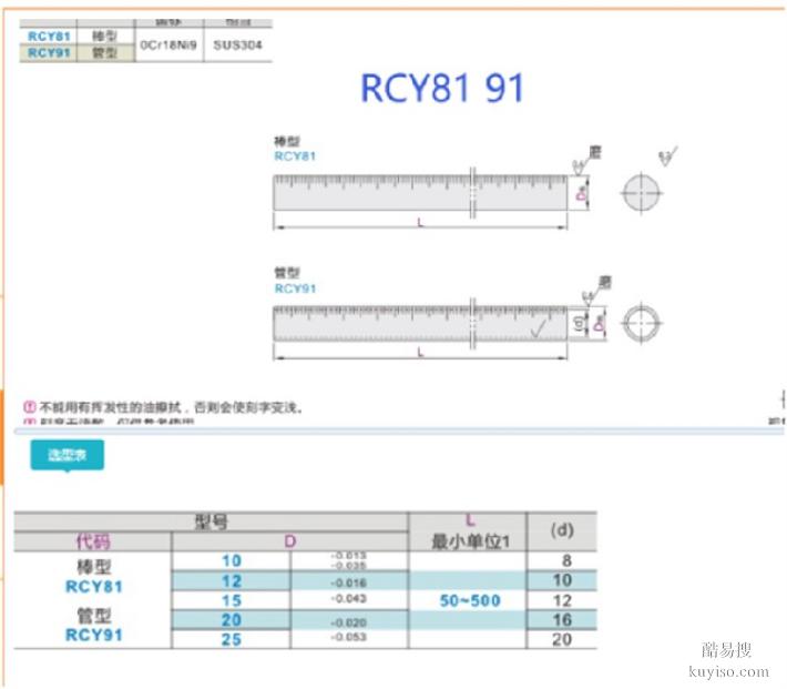 刻度支柱RCY71-D15定制底座用刻度支柱