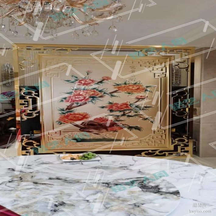 歐式鋁藝屏風(fēng)隔斷圖片銅板鏤空雕花