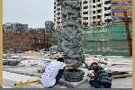 单龙柱石雕,广场石雕龙柱,龙柱生产家