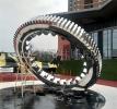 金属齿轮装置雕塑,定制齿轮造型雕塑