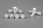 PFA两通阀门1/4英寸管道接头半导体气体连接pfa卡套接头