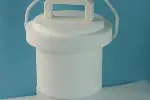 PTFE大桶四氟圆桶带盖子带提手5L/10L支持定制