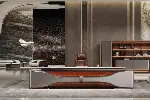 2026年简约轻奢总裁班台工厂